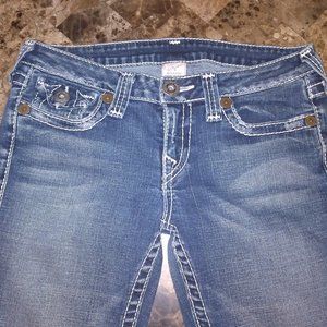 Womens True Religion bootcut med wash stretch jeans